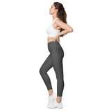 Patriot White Eagle Grey Crossover Leggings with Pockets