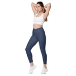 Patriot White Eagle Navy Crossover Leggings with Pockets