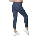 Patriot White Eagle Navy Crossover Leggings with Pockets