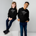 Patriot White and Grey Eagle Kids fleece hoodie