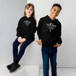Patriot Grey and White Eagle Kids Fleece Hoodie