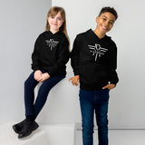Patriot Grey and White Eagle Kids Fleece Hoodie