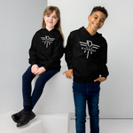 Patriot White and Grey Eagle Kids fleece hoodie