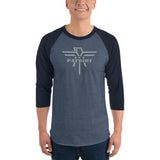 Patriot Eagle Grey 3/4 Sleeve Raglan T-Shirt