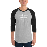 Patriot Eagle White 3/4 Sleeve Raglan T-Shirt