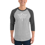 Patriot Eagle White 3/4 Sleeve Raglan T-Shirt