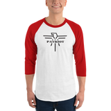 Patriot Eagle Black 3/4 sleeve raglan T-Shirt