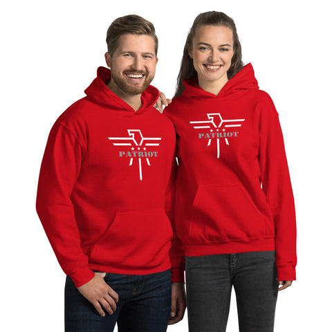 Patriot Grey and White Eagle Unisex Hoodie
