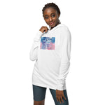 Patriot Floral Flag Hooded Long-Sleeve Tee