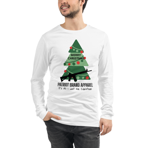 Patriot Christmas All I Want Unisex Long Sleeve Tshirt