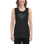 Patriot Eagle Sage Logo Ladies’ Muscle Tank