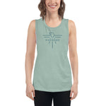 Patriot Eagle Sage Logo Ladies’ Muscle Tank