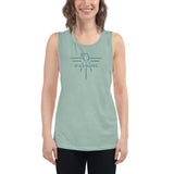 Patriot Eagle Sage Logo Ladies’ Muscle Tank