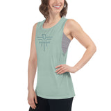 Patriot Eagle Sage Logo Ladies’ Muscle Tank