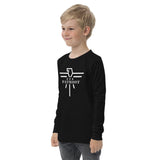 Patriot Grey and White Eagle Youth Long Sleeve Tshirt