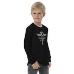Patriot Grey and White Eagle Youth Long Sleeve Tshirt