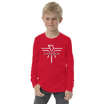 Patriot Grey and White Eagle Youth Long Sleeve Tshirt