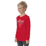 Patriot Grey and White Eagle Youth Long Sleeve Tshirt