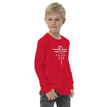 Patriot Grey and White Eagle Youth Long Sleeve Tshirt