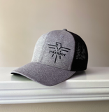 FlexFit Grey Black Black Vinyl Logo