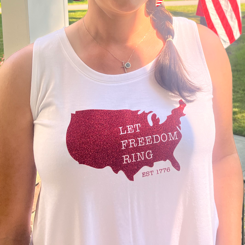 Let Freedom Ring Tank White