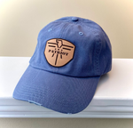 Unstructured Navy Leather Patch