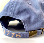 Unstructured Navy Leather Patch