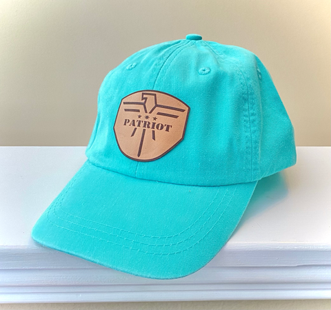 Unstructured Teal Leather Patch
