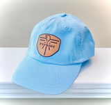 Unstructured Light Blue Leather Patch