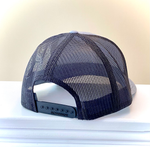 Trucker Grey Black Leather Patch