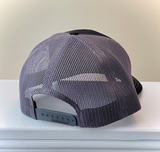 Trucker Black/Grey Leather Patch