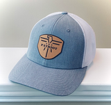 FlexFit Grey/White Leather Patch