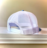 Trucker Carolina Blue/White Leather Patch