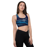 Gold/Navy Patriot Star Longline sports bra