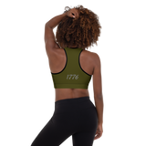 Athletic Sports Bra Army