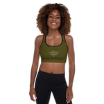 Athletic Sports Bra Army