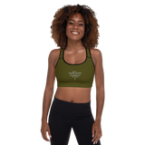 Athletic Sports Bra Army