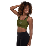 Athletic Sports Bra Army