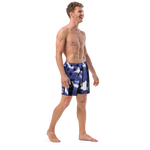 Patriot Distressed Flag Men's Swim Trunks Blue