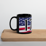 Patriot 1776 RWB Black Glossy Mug