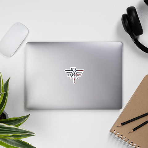 Patriot Eagle Logo RWB Flag stickers