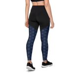 Patriot Eagle Logo RWB Flag Sports Leggings