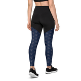 Patriot Eagle Logo RWB Flag Sports Leggings