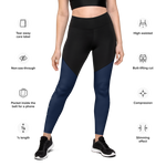 Patriot Women Sports Leggings Black/Navy