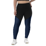 Patriot Women Sports Leggings Black/Navy