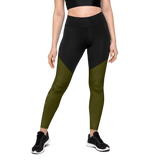 Patriot Women's Sports Leggings Black/Army