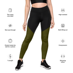 Patriot Women's Sports Leggings Black/Army