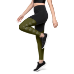 Patriot Women's Sports Leggings Black/Army