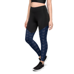 Patriot Eagle Logo RWB Flag Sports Leggings