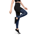 Patriot Women Sports Leggings Black/Navy